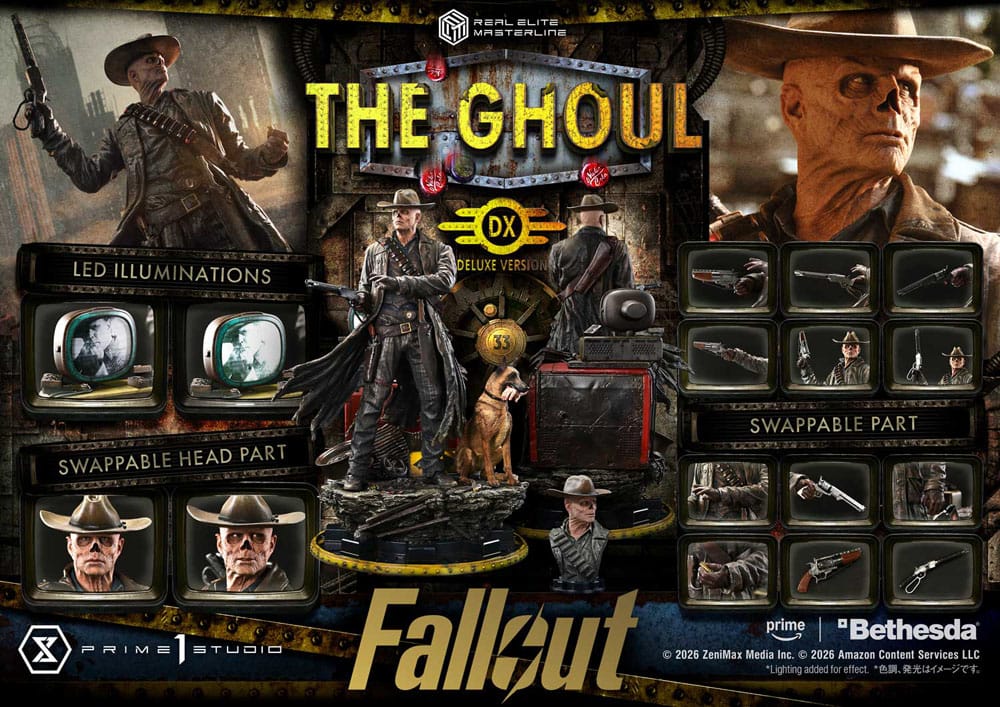 Fallout (TV Series) Real Elite Masterline Series Statue 1/4 The Ghoul Deluxe Version 64 cm      - Preorder - ETA: 25.08.2027