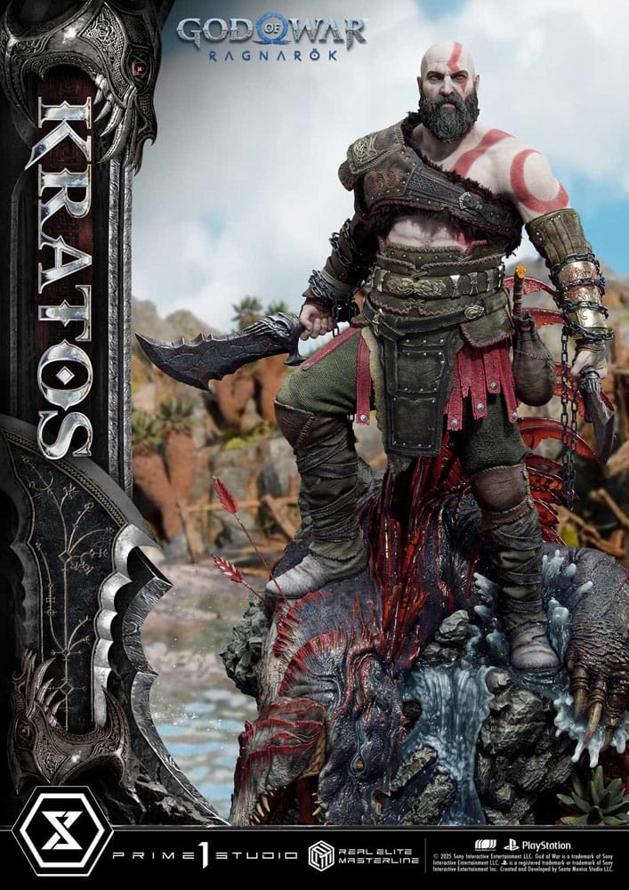 God of War: Ragnarok Real Elite Masterline Series Statue 1/3 Kratos 95 cm                     - Preorder - ETA: 25.09.2026