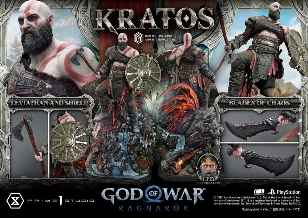 God of War: Ragnarok Real Elite Masterline Series Statue 1/3 Kratos 95 cm                     - Preorder - ETA: 25.09.2026