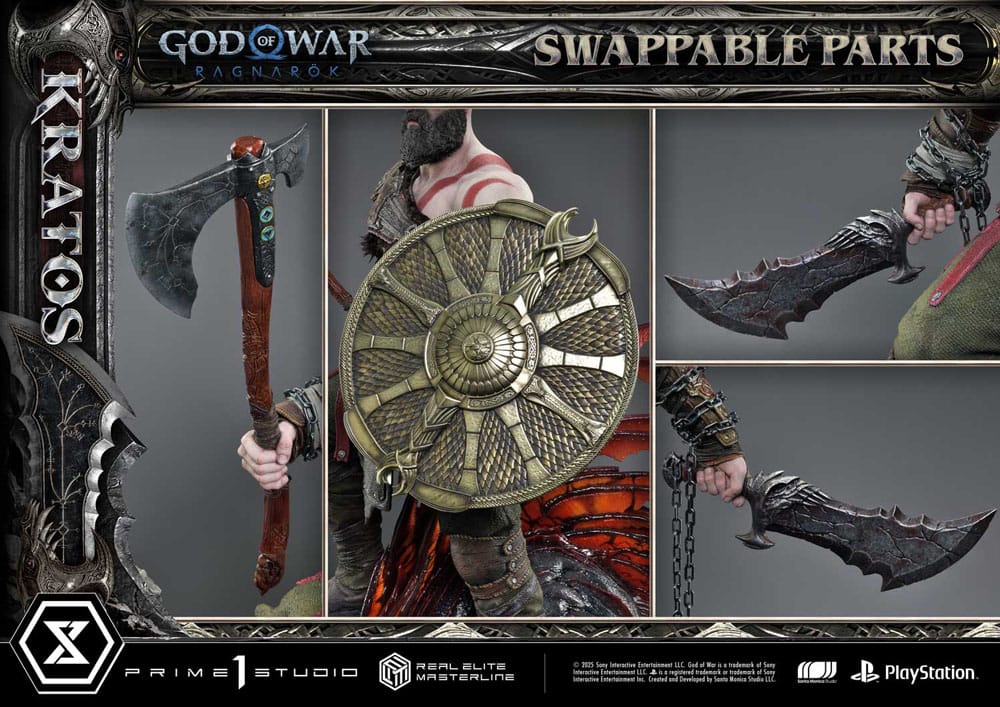 God of War: Ragnarok Real Elite Masterline Series Statue 1/3 Kratos 95 cm                     - Preorder - ETA: 25.09.2026