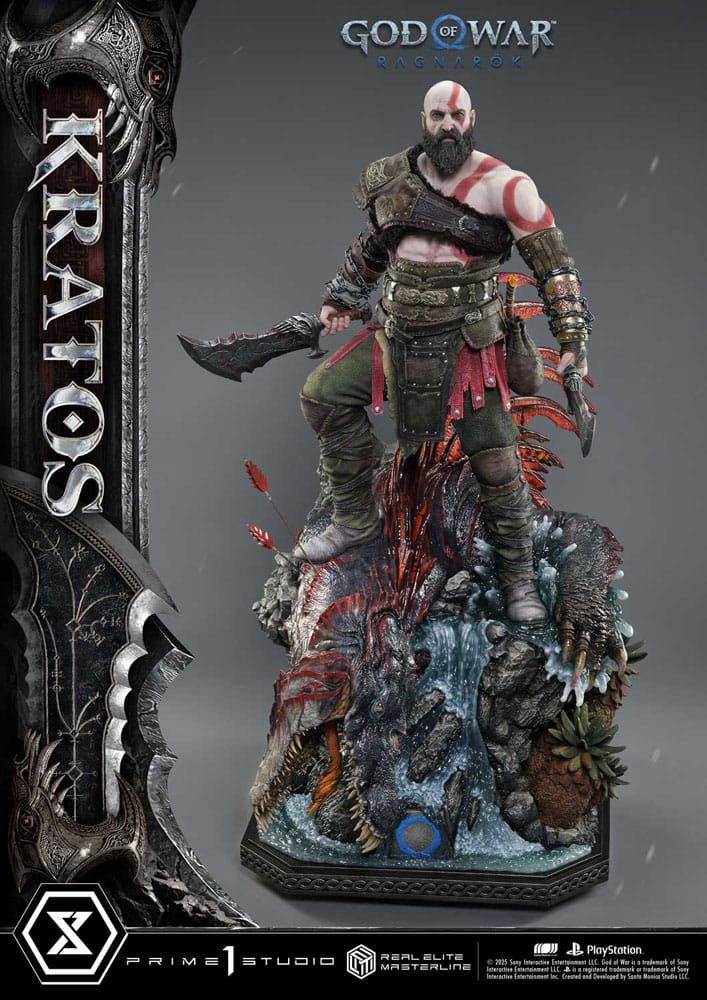 God of War: Ragnarok Real Elite Masterline Series Statue 1/3 Kratos 95 cm                     - Preorder - ETA: 25.09.2026