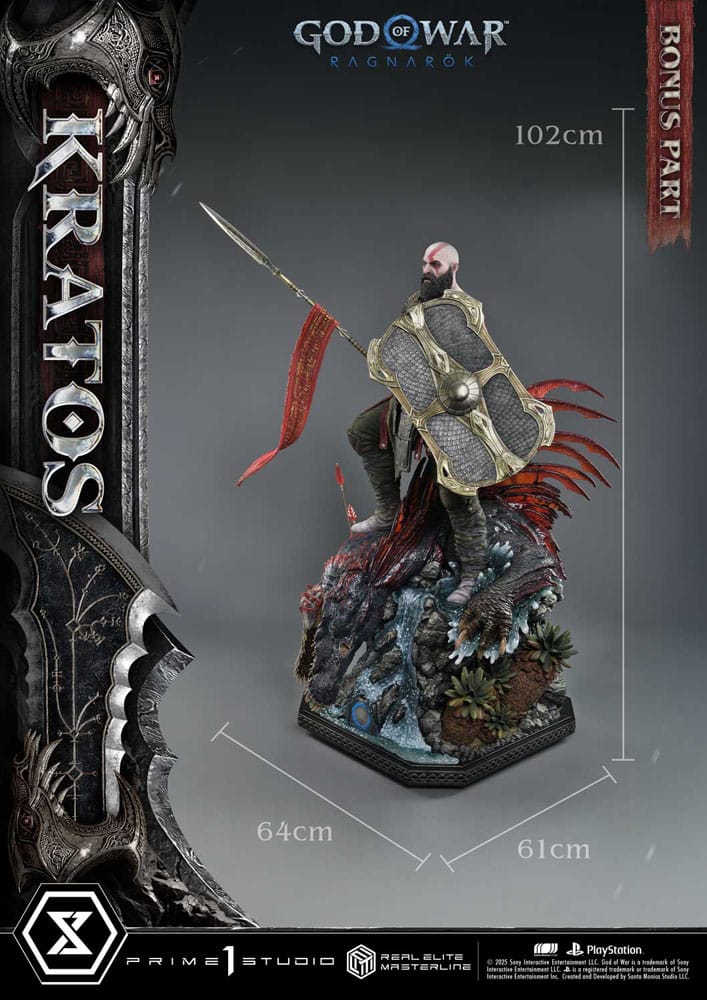 God of War: Ragnarok Real Elite Masterline Series Statue 1/3 Kratos Ultimate Bonus Version 95 cm                  - Preorder - ETA: 25.09.2026