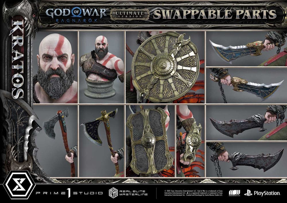 God of War: Ragnarok Real Elite Masterline Series Statue 1/3 Kratos Ultimate Bonus Version 95 cm                  - Preorder - ETA: 25.09.2026
