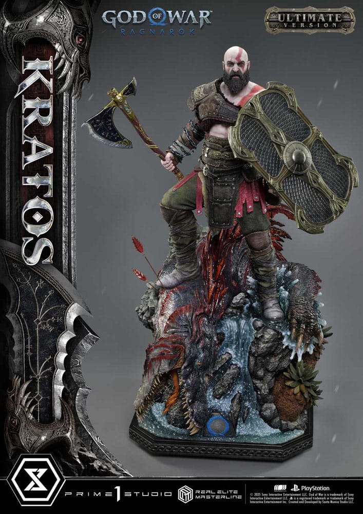 God of War: Ragnarok Real Elite Masterline Series Statue 1/3 Kratos Ultimate Bonus Version 95 cm                  - Preorder - ETA: 25.09.2026
