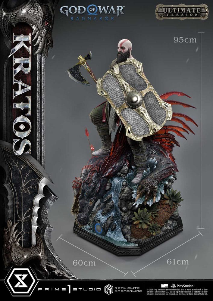 God of War: Ragnarok Real Elite Masterline Series Statue 1/3 Kratos Ultimate Bonus Version 95 cm                  - Preorder - ETA: 25.09.2026