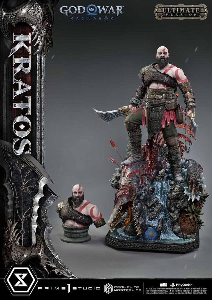 God of War: Ragnarok Real Elite Masterline Series Statue 1/3 Kratos Ultimate Bonus Version 95 cm                  - Preorder - ETA: 25.09.2026