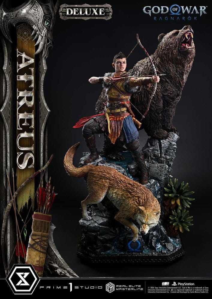 God of War: Ragnarok Real Elite Masterline Statue 1/3 Atreus Deluxe Version 96 cm - Preorder - ETA: 23.06.2028