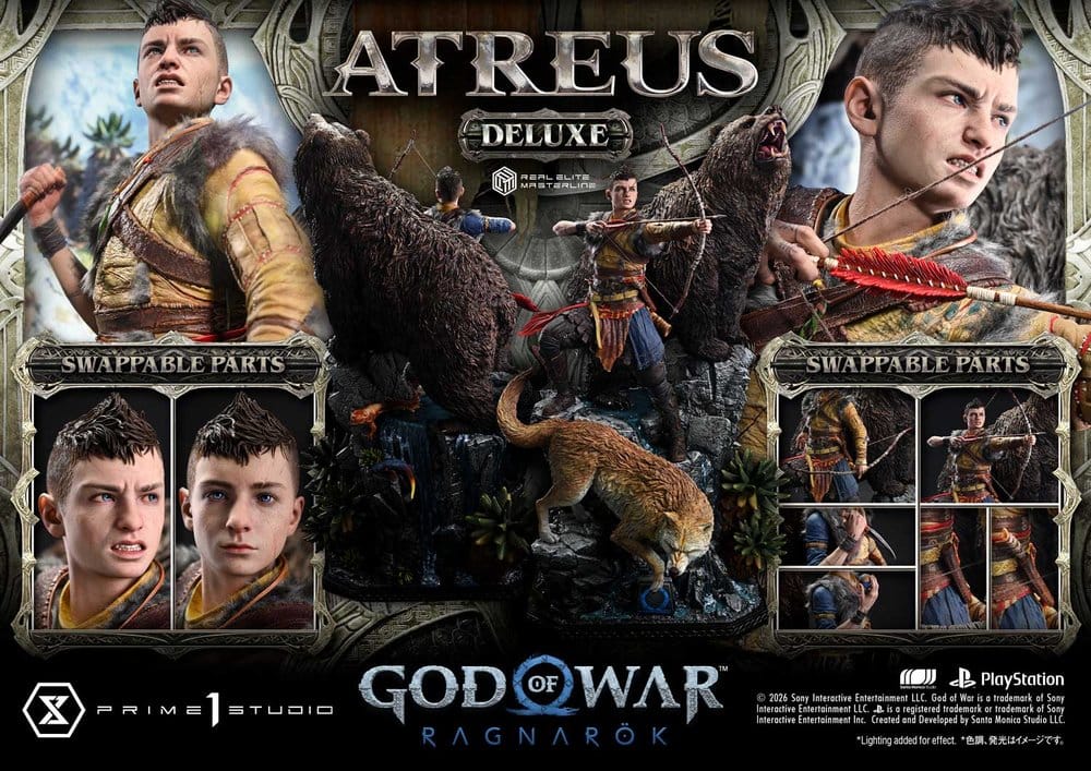 God of War: Ragnarok Real Elite Masterline Statue 1/3 Atreus Deluxe Version 96 cm - Preorder - ETA: 23.06.2028