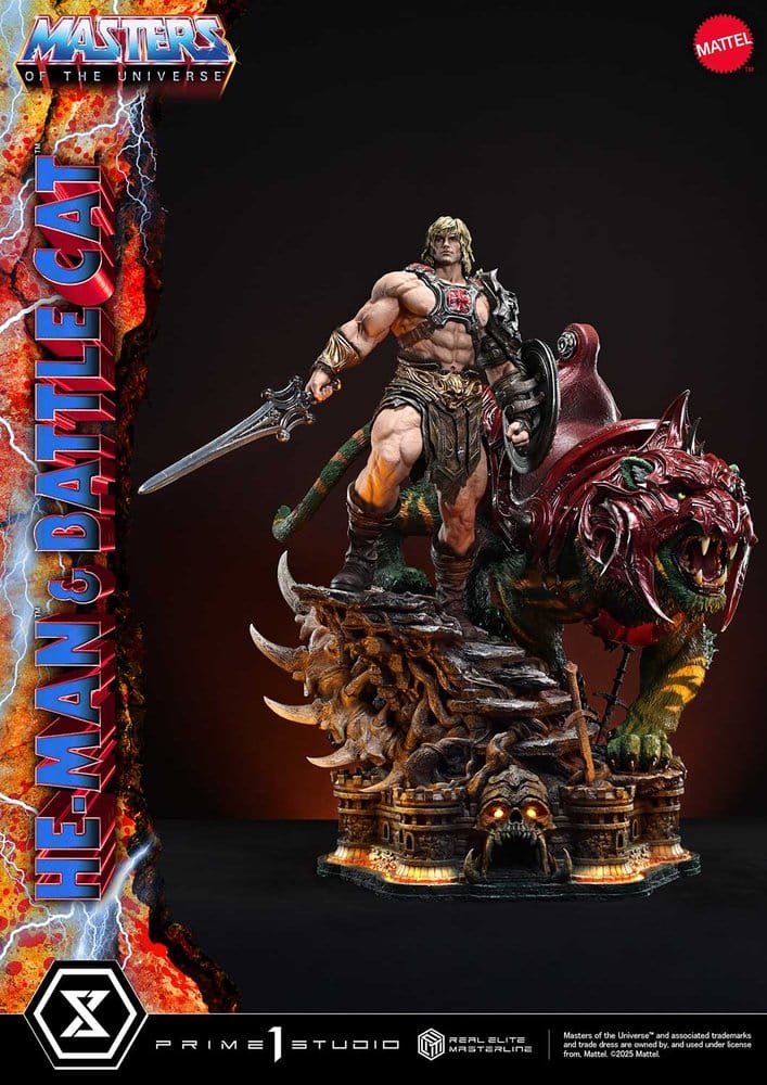 Masters of the Universe Real Elite Masterline Series Statue 1/4 He-Man & Battle Cat 86 cm  - Preorder - ETA: 27.09.2027