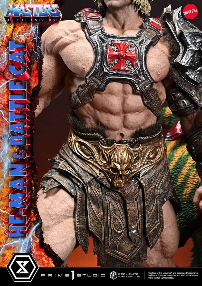 Masters of the Universe Real Elite Masterline Series Statue 1/4 He-Man & Battle Cat 86 cm  - Preorder - ETA: 27.09.2027