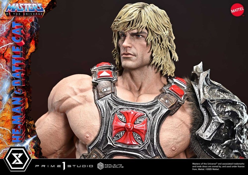 Masters of the Universe Real Elite Masterline Series Statue 1/4 He-Man & Battle Cat 86 cm  - Preorder - ETA: 27.09.2027