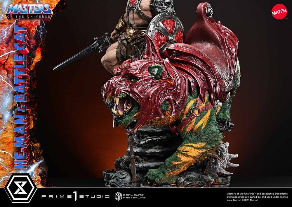 Masters of the Universe Real Elite Masterline Series Statue 1/4 He-Man & Battle Cat 86 cm  - Preorder - ETA: 27.09.2027