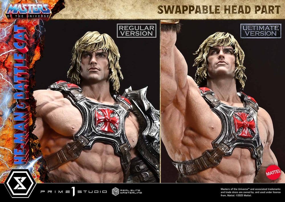 Masters of the Universe Real Elite Masterline Series Statue 1/4 He-Man & Battle Cat Ultimate Version 86 cm  - Preorder - ETA: 27.09.2027