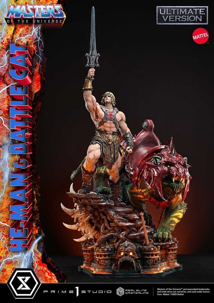 Masters of the Universe Real Elite Masterline Series Statue 1/4 He-Man & Battle Cat Ultimate Version 86 cm  - Preorder - ETA: 27.09.2027
