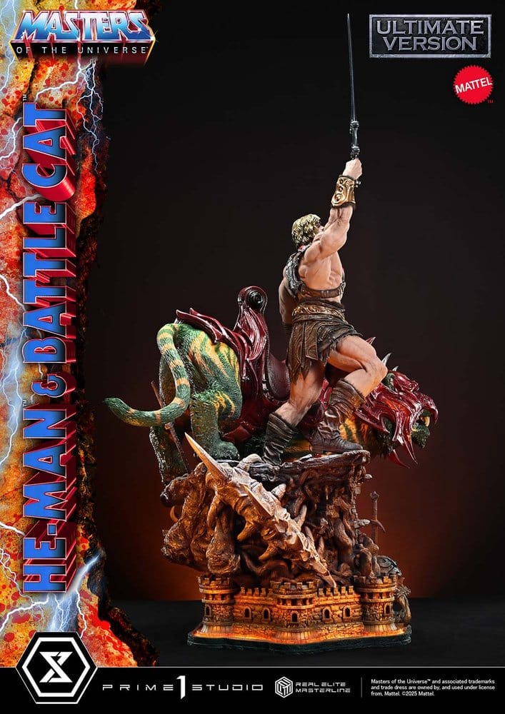 Masters of the Universe Real Elite Masterline Series Statue 1/4 He-Man & Battle Cat Ultimate Version 86 cm  - Preorder - ETA: 27.09.2027