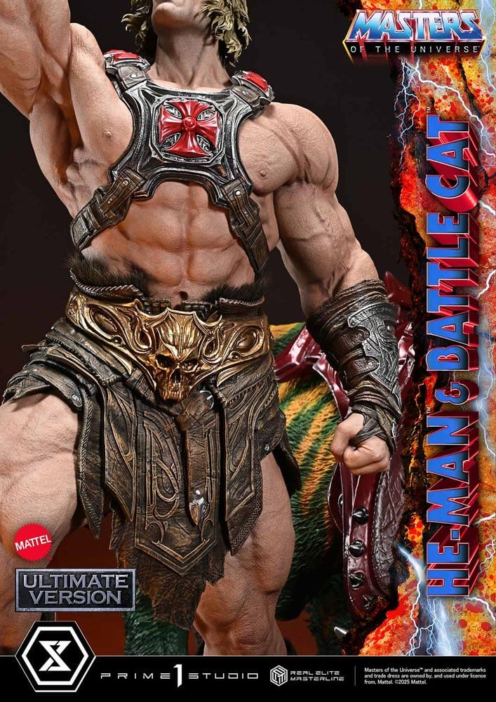 Masters of the Universe Real Elite Masterline Series Statue 1/4 He-Man & Battle Cat Ultimate Version 86 cm  - Preorder - ETA: 27.09.2027