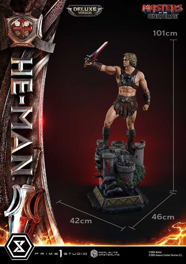 Masters of the Universe (2026 Film) Real Elite Masterline Series Statue 1/3 He-Man Deluxe Version 117 cm - Preorder - ETA: 24.03.2028