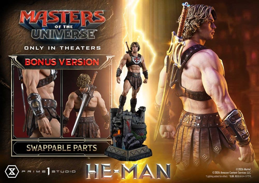 Masters of the Universe (2026 Film) Real Elite Masterline Series Statue 1/3 He-Man DX Bonus Version 117 cm - Preorder - ETA: 24.03.2028