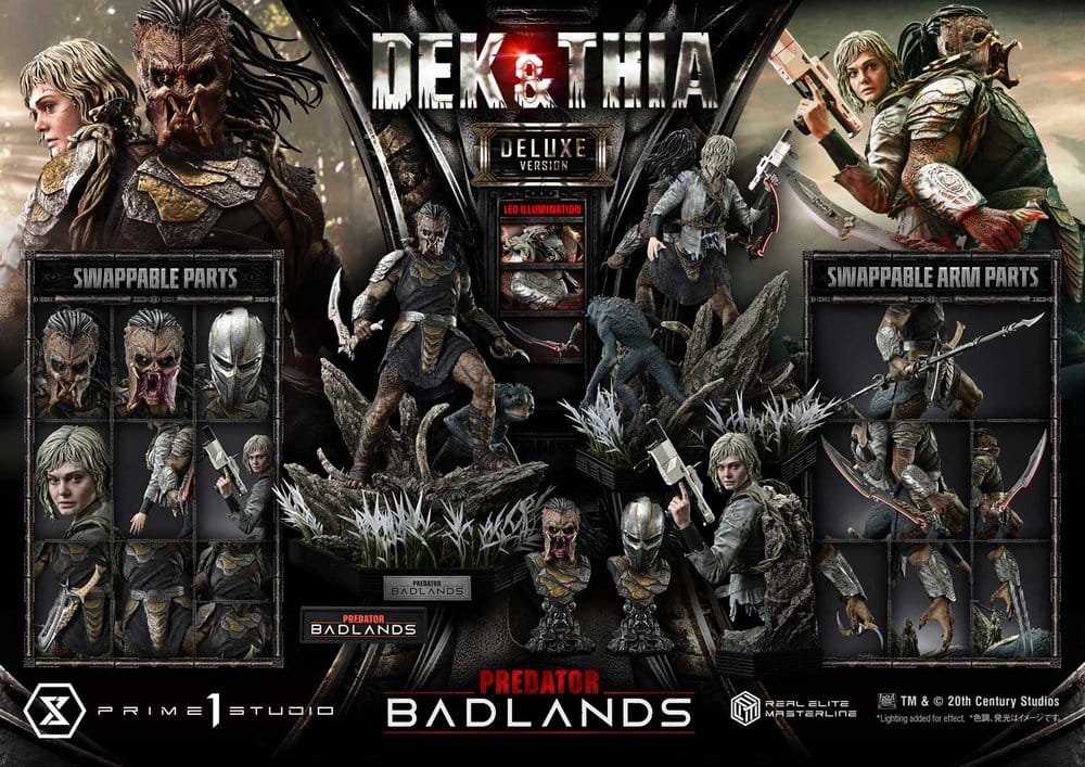 Predator Real Elite Masterline Statue 1/3 Badlands Dek & Thia Deluxe Version 87 cm - Preorder - ETA: 23.06.2028