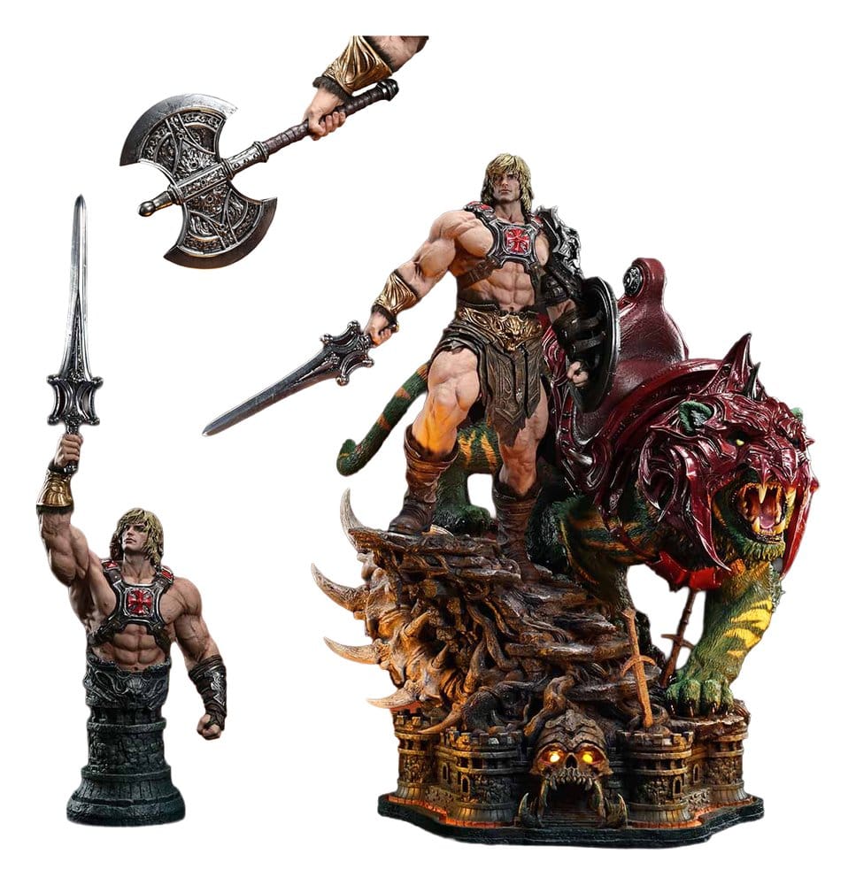 Masters of the Universe Real Elite Masterline Series Statue 1/4 He-Man & Battle Cat Ultimate Bonus Version 86 cm  - Preorder - ETA: 27.09.2027