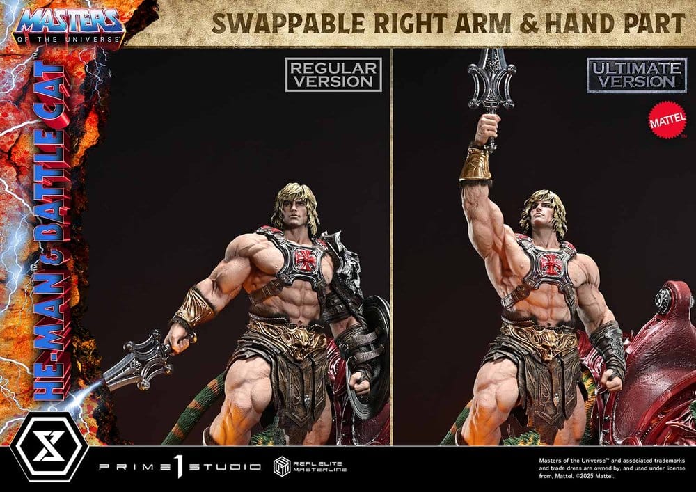 Masters of the Universe Real Elite Masterline Series Statue 1/4 He-Man & Battle Cat Ultimate Bonus Version 86 cm  - Preorder - ETA: 27.09.2027