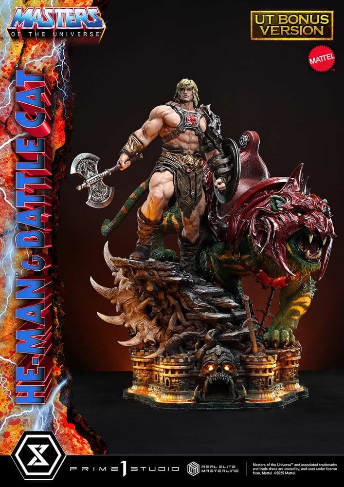Masters of the Universe Real Elite Masterline Series Statue 1/4 He-Man & Battle Cat Ultimate Bonus Version 86 cm  - Preorder - ETA: 27.09.2027