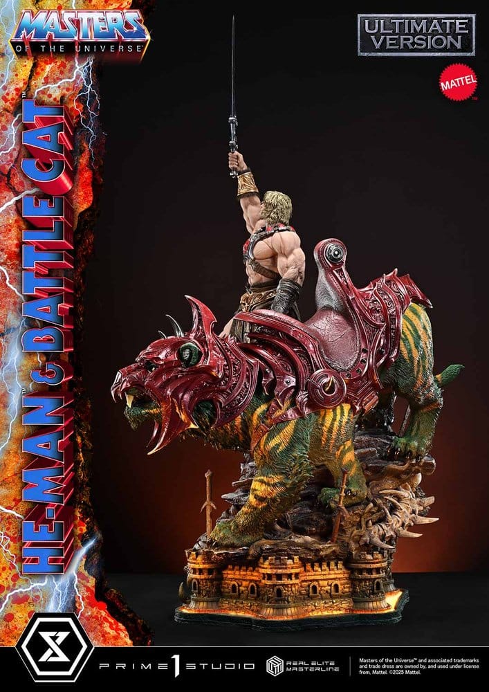 Masters of the Universe Real Elite Masterline Series Statue 1/4 He-Man & Battle Cat Ultimate Bonus Version 86 cm  - Preorder - ETA: 27.09.2027