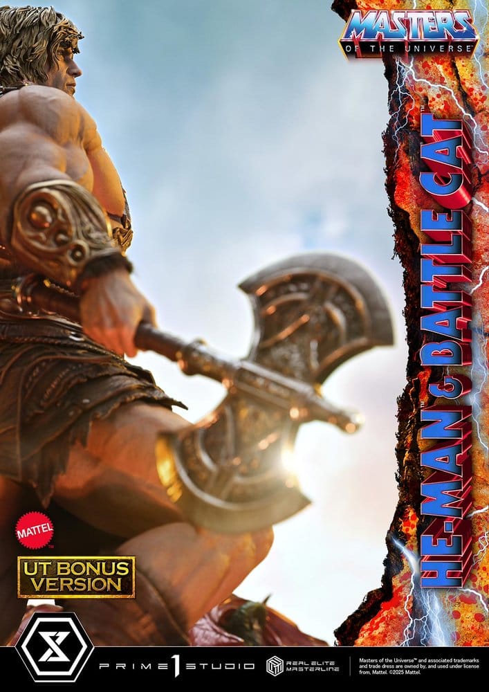 Masters of the Universe Real Elite Masterline Series Statue 1/4 He-Man & Battle Cat Ultimate Bonus Version 86 cm  - Preorder - ETA: 27.09.2027