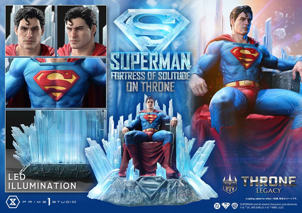 DC Comics Throne Legacy Collection Statue 1/4 Superman Fortress of Solitude on Throne (Design by Gabriele Dell'Otto) 52 cm - Preorder - ETA: 25.03.2027