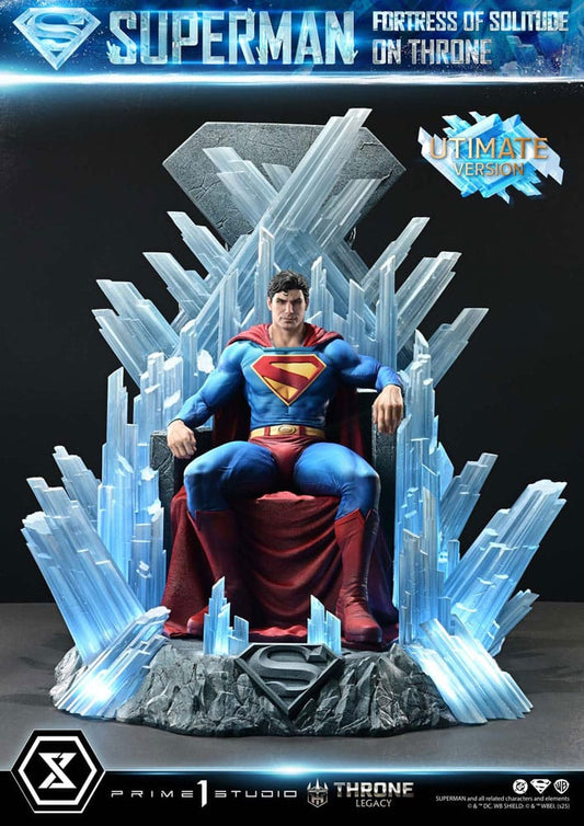 DC Comics Throne Legacy Collection Statue 1/4 Superman Fortress of Solitude on Throne (Design by Gabriele Dell'Otto) Ultimate Version 52 cm - Preorder - ETA: 25.03.2027