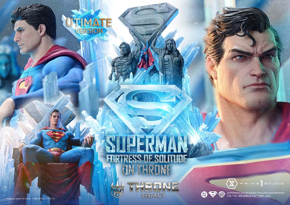 DC Comics Throne Legacy Collection Statue 1/4 Superman Fortress of Solitude on Throne (Design by Gabriele Dell'Otto) Ultimate Version 52 cm - Preorder - ETA: 25.03.2027