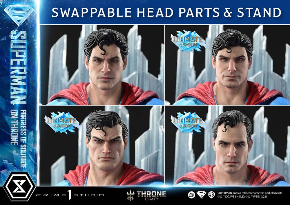 DC Comics Throne Legacy Collection Statue 1/4 Superman Fortress of Solitude on Throne (Design by Gabriele Dell'Otto) Ultimate Version 52 cm - Preorder - ETA: 25.03.2027