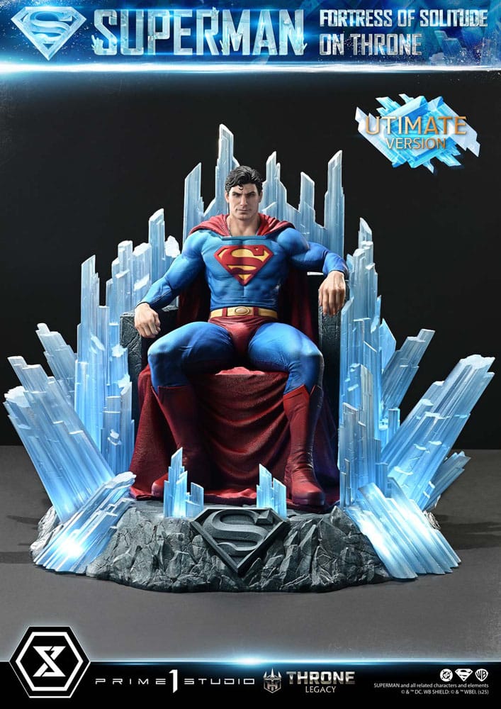 DC Comics Throne Legacy Collection Statue 1/4 Superman Fortress of Solitude on Throne (Design by Gabriele Dell'Otto) Ultimate Version 52 cm - Preorder - ETA: 25.03.2027