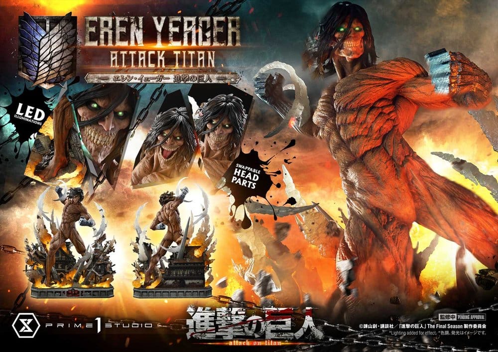 Attack on Titan (TV animation) Ultimate Diorama Masterline Statue Eren Yeager Attack Titan 81 cm - Preorder - ETA: 25.01.2028
