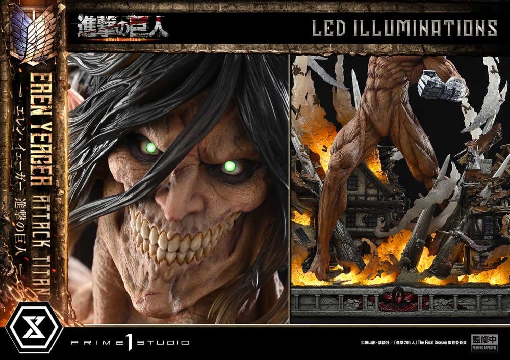 Attack on Titan (TV animation) Ultimate Diorama Masterline Statue Eren Yeager Attack Titan 81 cm - Preorder - ETA: 25.01.2028