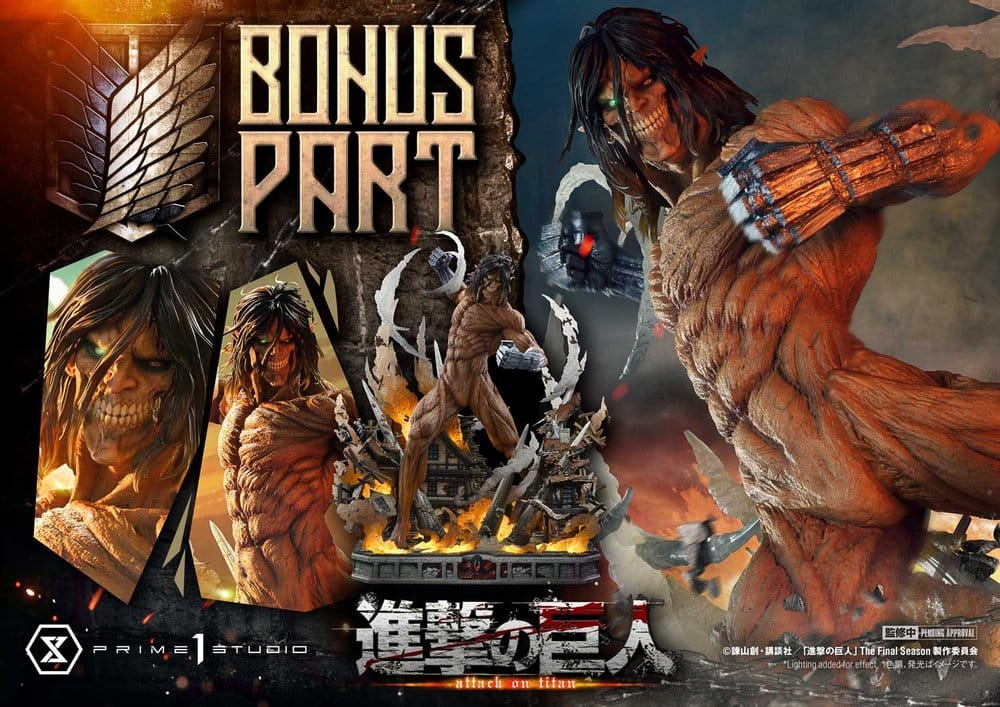 Attack on Titan (TV animation) Ultimate Diorama Masterline Statue Eren Yeager Attack Titan Bonus Version 81 cm - Preorder - ETA: 25.01.2028