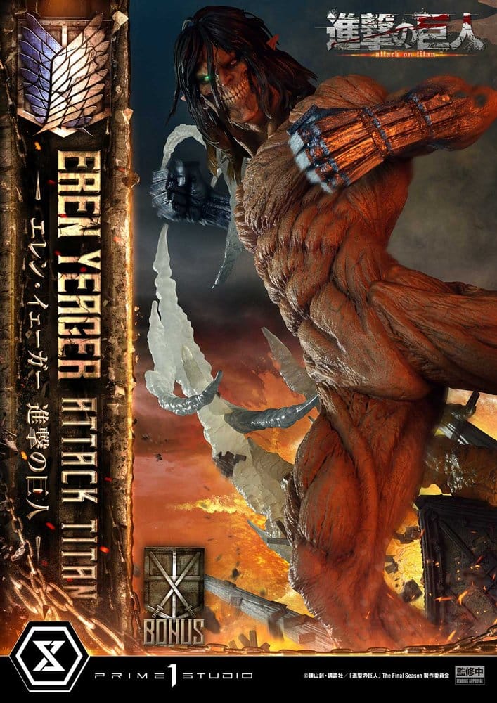 Attack on Titan (TV animation) Ultimate Diorama Masterline Statue Eren Yeager Attack Titan Bonus Version 81 cm - Preorder - ETA: 25.01.2028