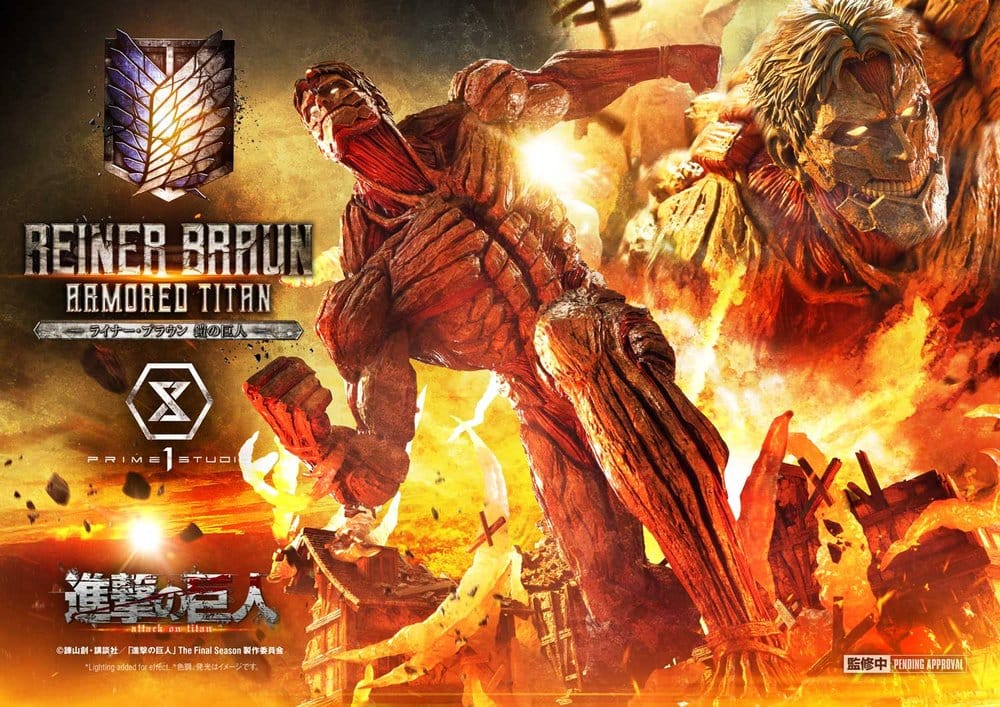 Attack on Titan (TV animation) Ultimate Diorama Masterline Statue Reiner Braun Armored Titan 75 cm - Preorder - ETA: 25.02.2028