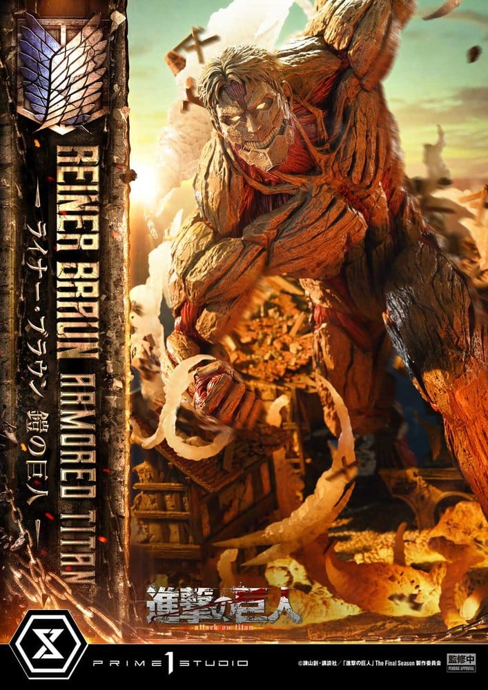 Attack on Titan (TV animation) Ultimate Diorama Masterline Statue Reiner Braun Armored Titan 75 cm - Preorder - ETA: 25.02.2028