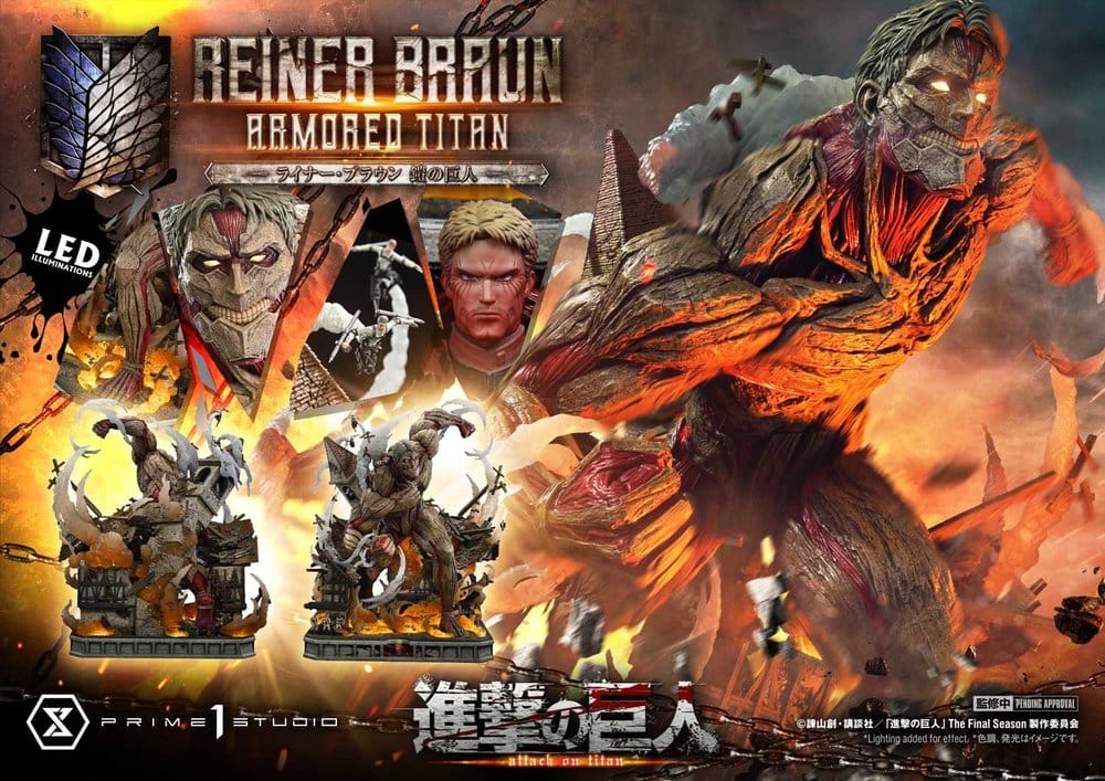 Attack on Titan (TV animation) Ultimate Diorama Masterline Statue Reiner Braun Armored Titan 75 cm - Preorder - ETA: 25.02.2028
