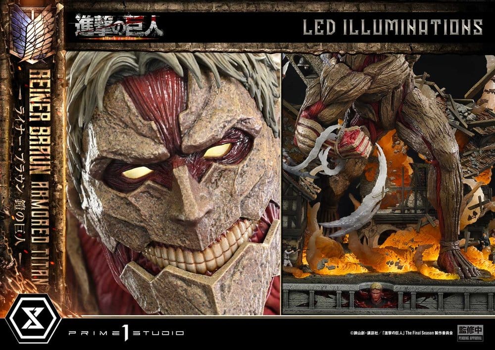 Attack on Titan (TV animation) Ultimate Diorama Masterline Statue Reiner Braun Armored Titan 75 cm - Preorder - ETA: 25.02.2028