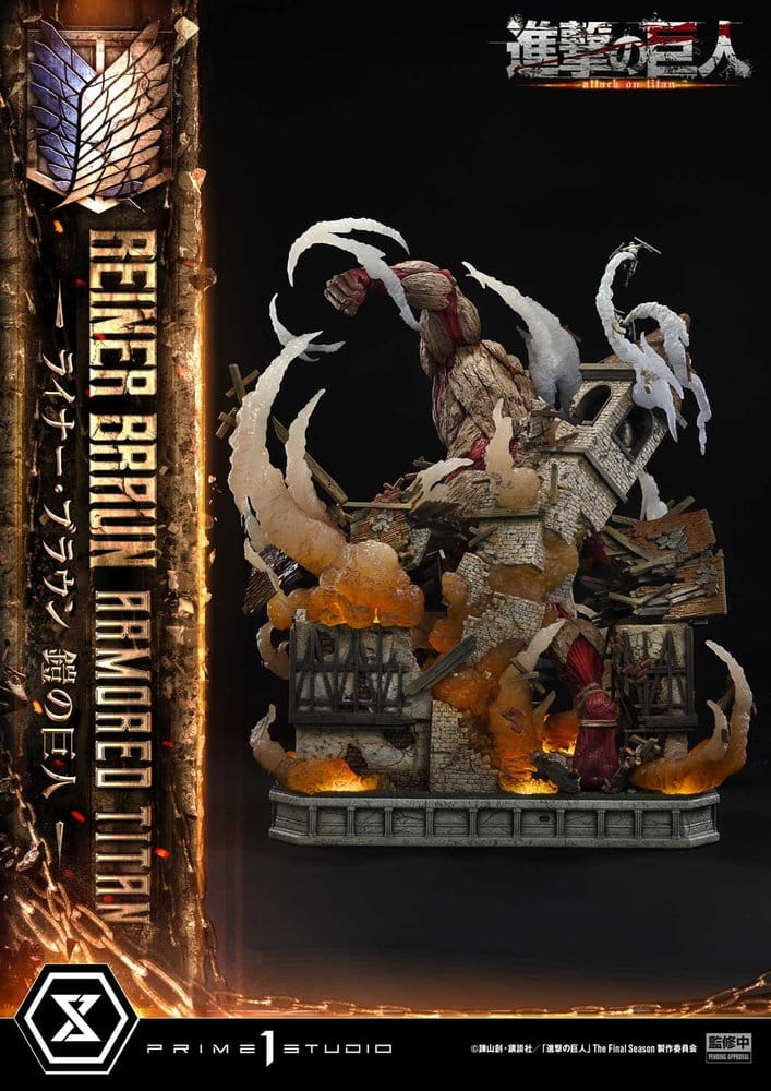 Attack on Titan (TV animation) Ultimate Diorama Masterline Statue Reiner Braun Armored Titan 75 cm - Preorder - ETA: 25.02.2028