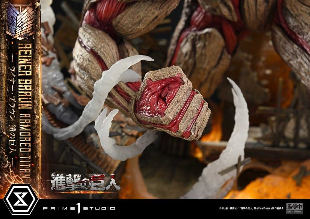 Attack on Titan (TV animation) Ultimate Diorama Masterline Statue Reiner Braun Armored Titan 75 cm - Preorder - ETA: 25.02.2028