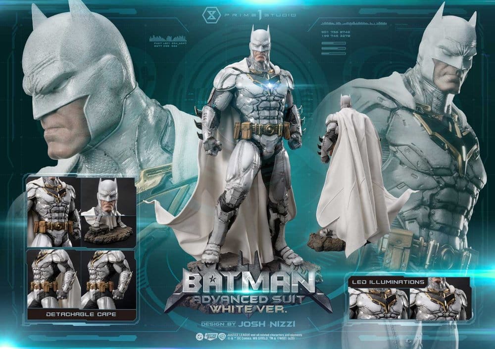 DC Comics Ultimate Museum Masterline Statue Batman Advanced Suit White Version (Design By Josh Nizzi) 51 cm - Preorder - ETA: 25.07.2028