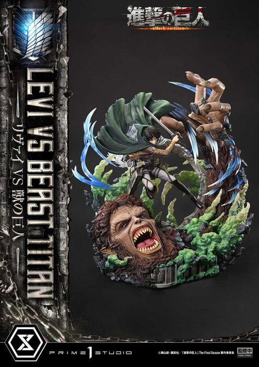Attack on Titan Ultimate Premium Masterline Series Statue 1/4 Levi Versus Beast Titan 73 cm - Preorder - ETA: 25.04.2026
