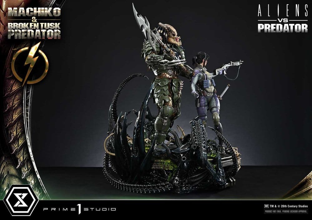 Aliens vs. Predator (Comic) Ultimate Premium Masterline Statue 1/4 Machiko & Broken Tusk Predator 79 cm - Preorder - ETA: 25.04.2028