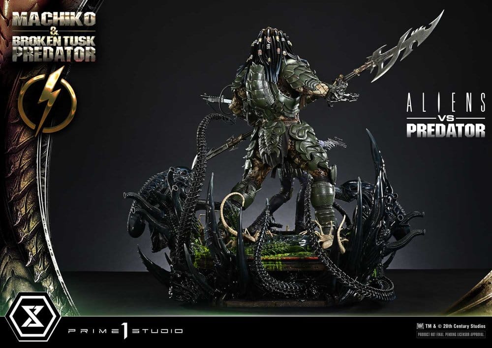 Aliens vs. Predator (Comic) Ultimate Premium Masterline Statue 1/4 Machiko & Broken Tusk Predator 79 cm - Preorder - ETA: 25.04.2028