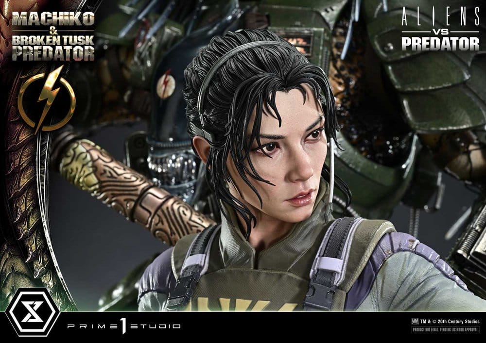 Aliens vs. Predator (Comic) Ultimate Premium Masterline Statue 1/4 Machiko & Broken Tusk Predator 79 cm - Preorder - ETA: 25.04.2028
