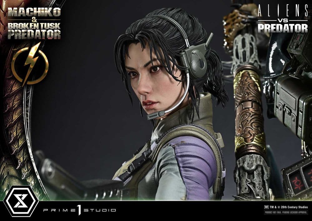 Aliens vs. Predator (Comic) Ultimate Premium Masterline Statue 1/4 Machiko & Broken Tusk Predator 79 cm - Preorder - ETA: 25.04.2028