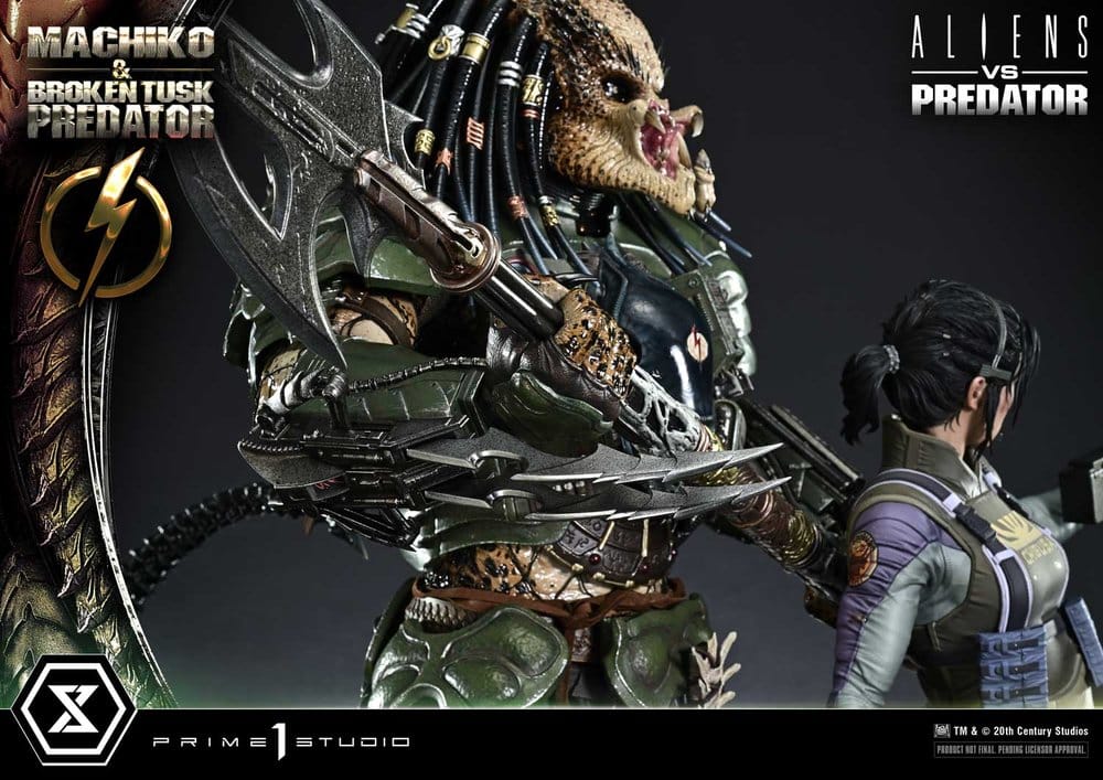 Aliens vs. Predator (Comic) Ultimate Premium Masterline Statue 1/4 Machiko & Broken Tusk Predator 79 cm - Preorder - ETA: 25.04.2028
